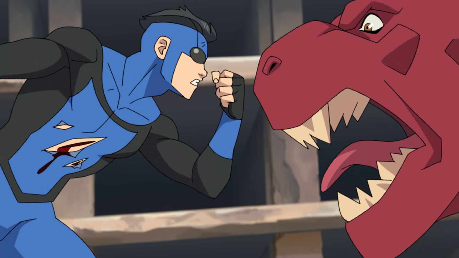 4ª Temporada de Invencível ganha clipe inédito com luta brutal entre Mark e Dinosaurus